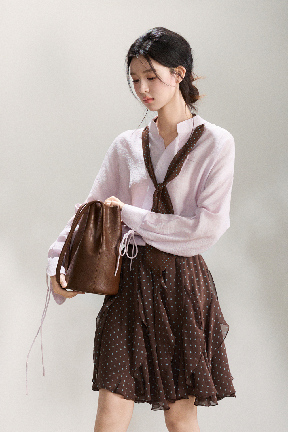 Blouses+Silk Scarf for Women