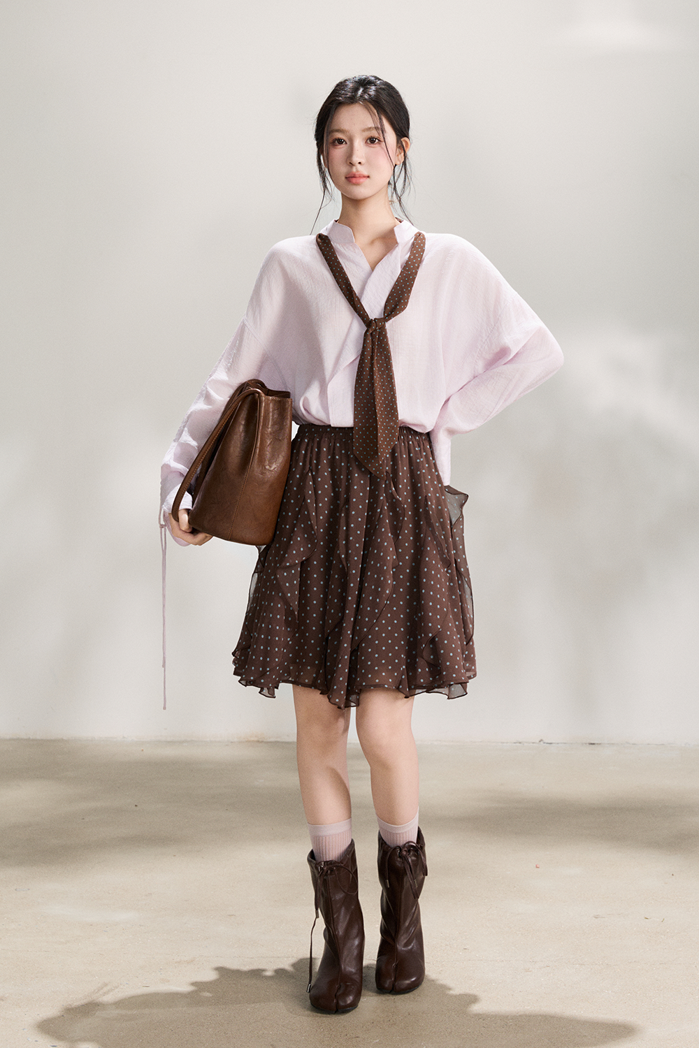 Blouses+Silk Scarf for Women
