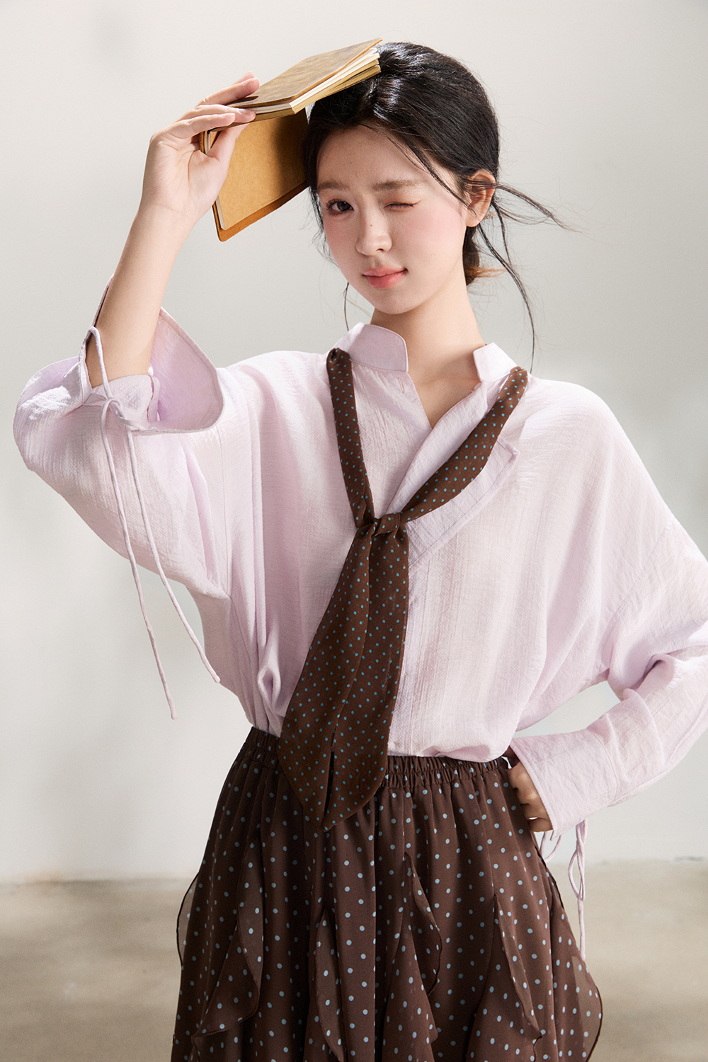 Blouses+Silk Scarf for Women