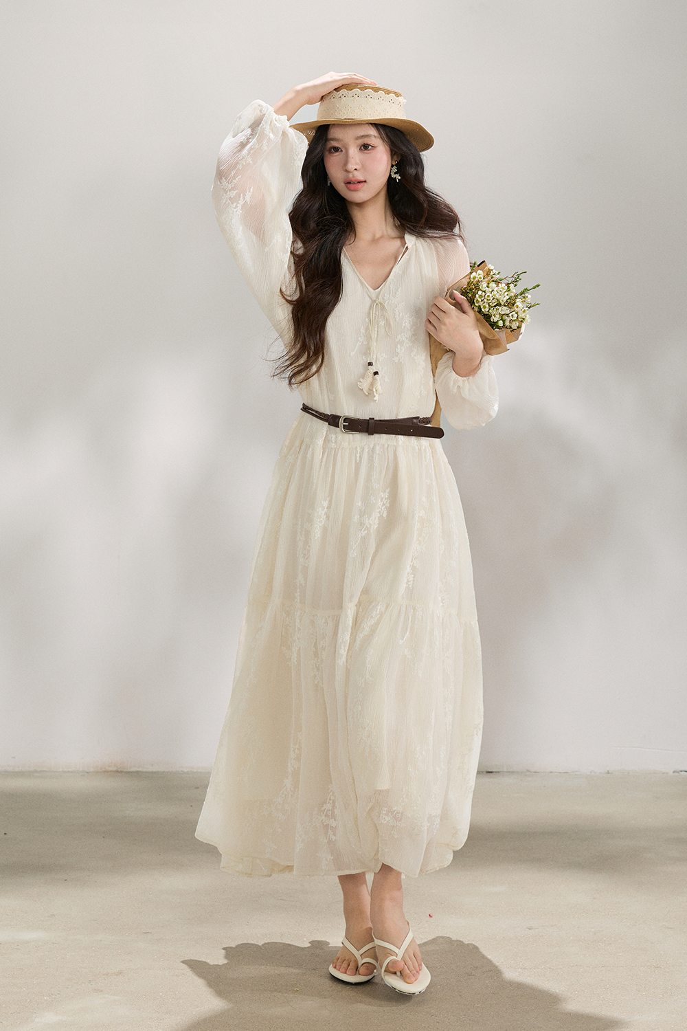 Maxi Dress+Belt for Women