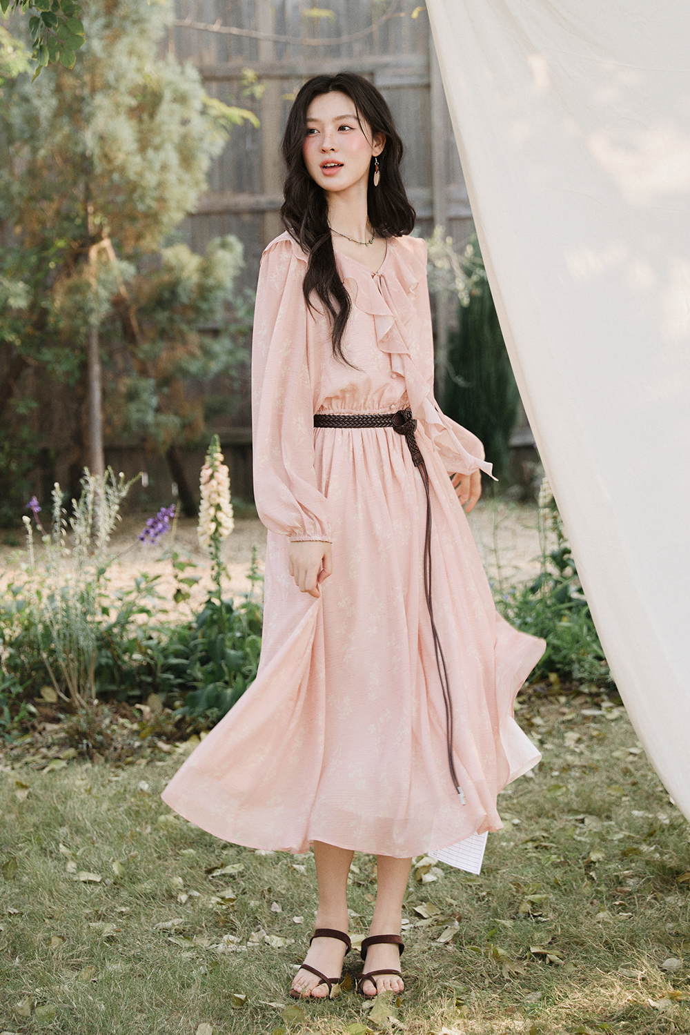 Maxi Dress+Belt for Women