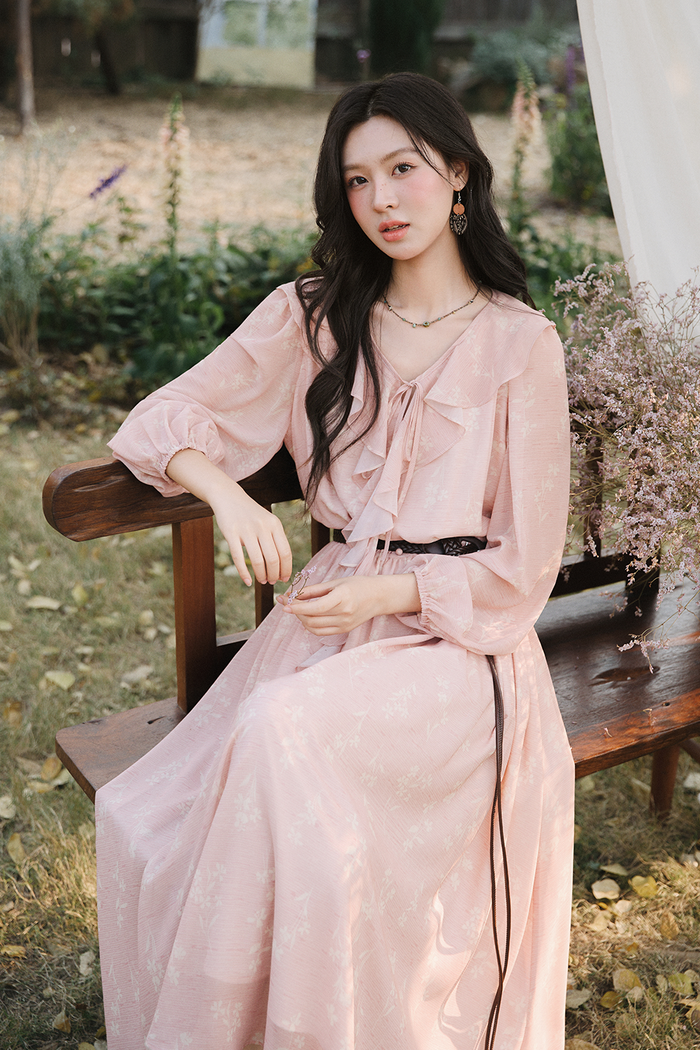 Maxi Dress+Belt for Women