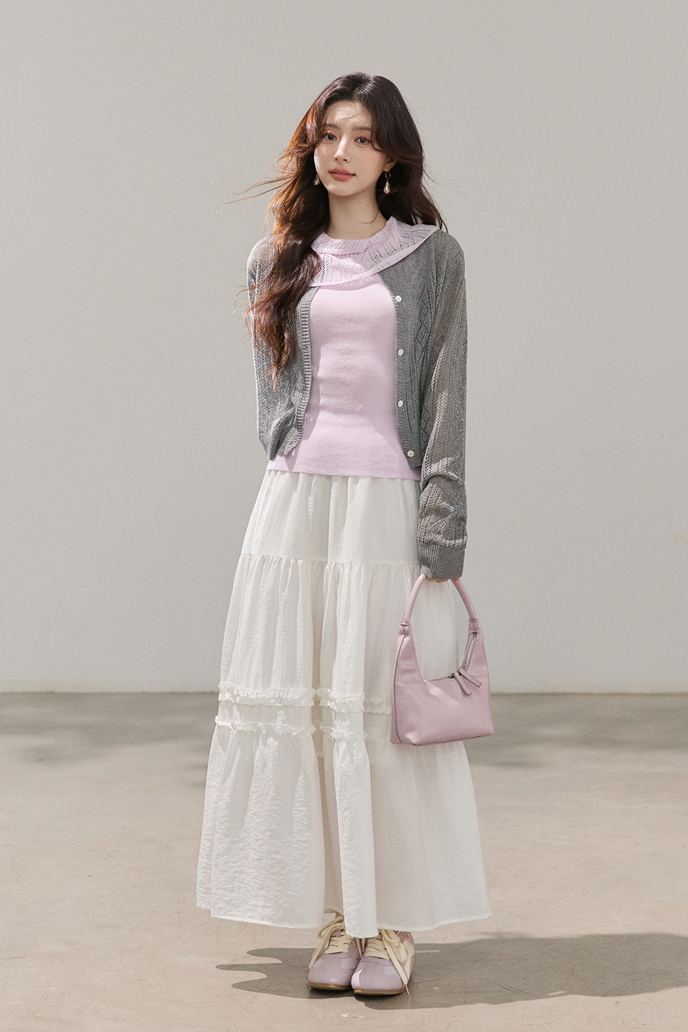 Knit Shirt+Tank Top Set