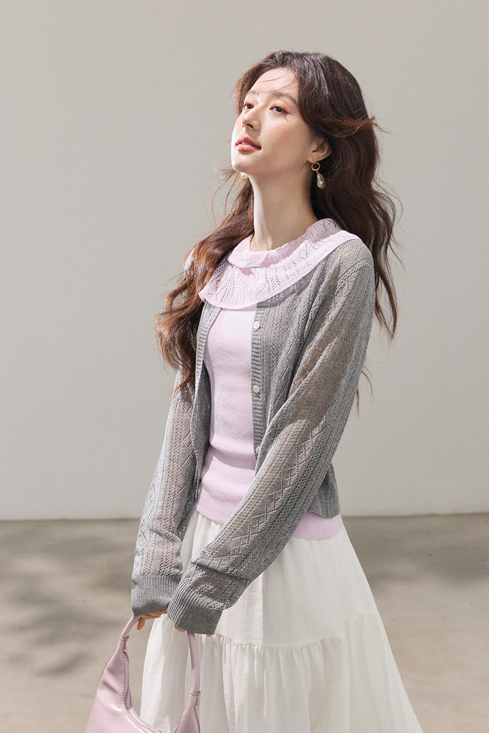 Knit Shirt+Tank Top Set