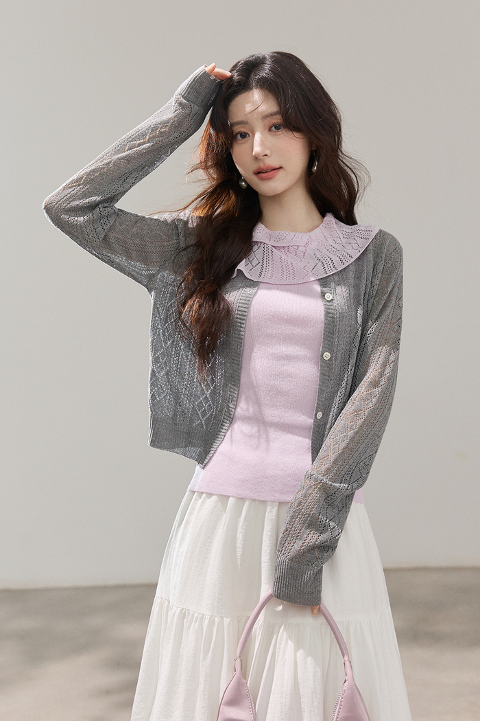 Knit Shirt+Tank Top Set