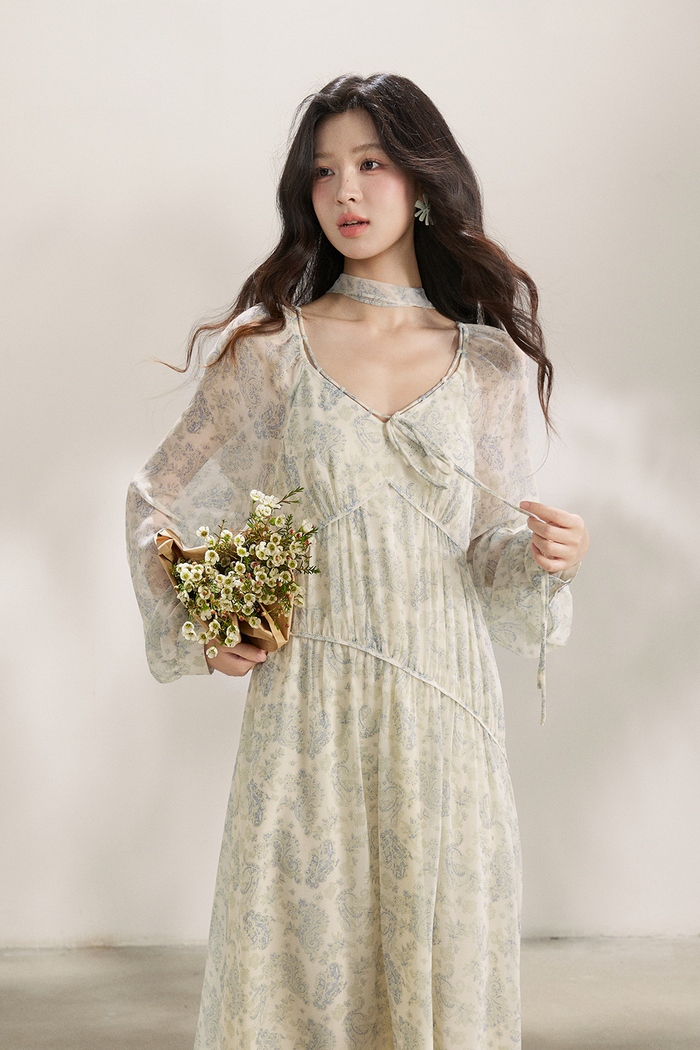Maxi Dress+Ribbon for Women