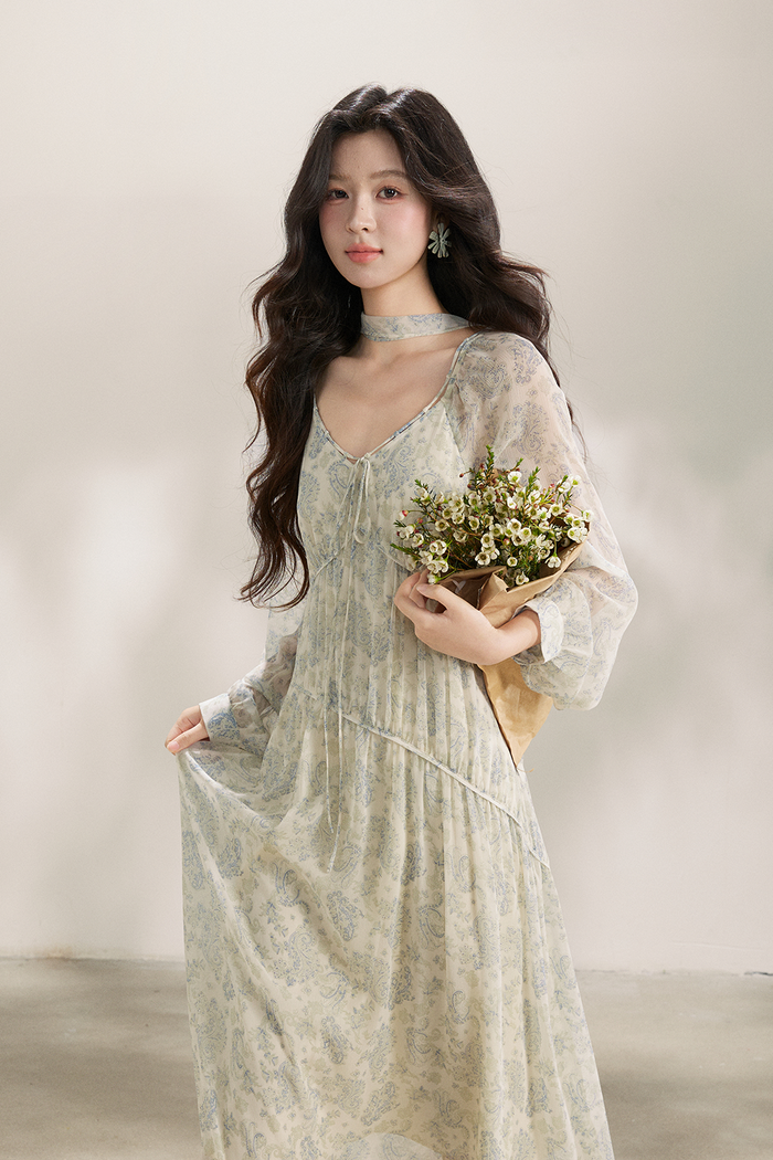 Maxi Dress+Ribbon for Women