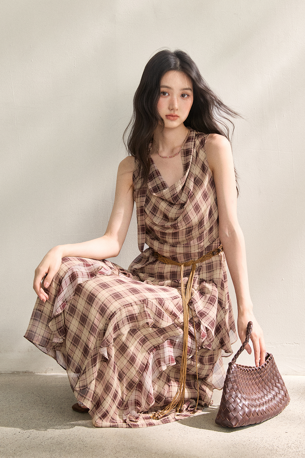 Maxi Dress+Belt for Women