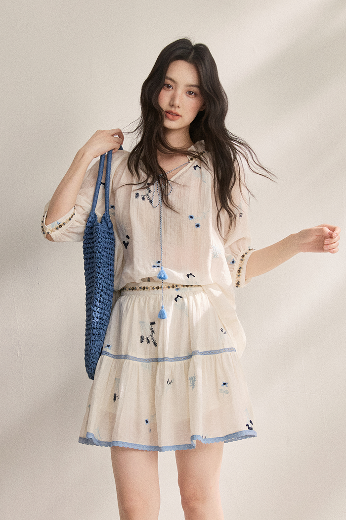Blouse and Skirt Set