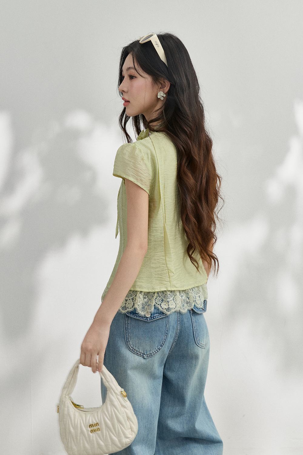 Blouses+Silk Scarf for Women