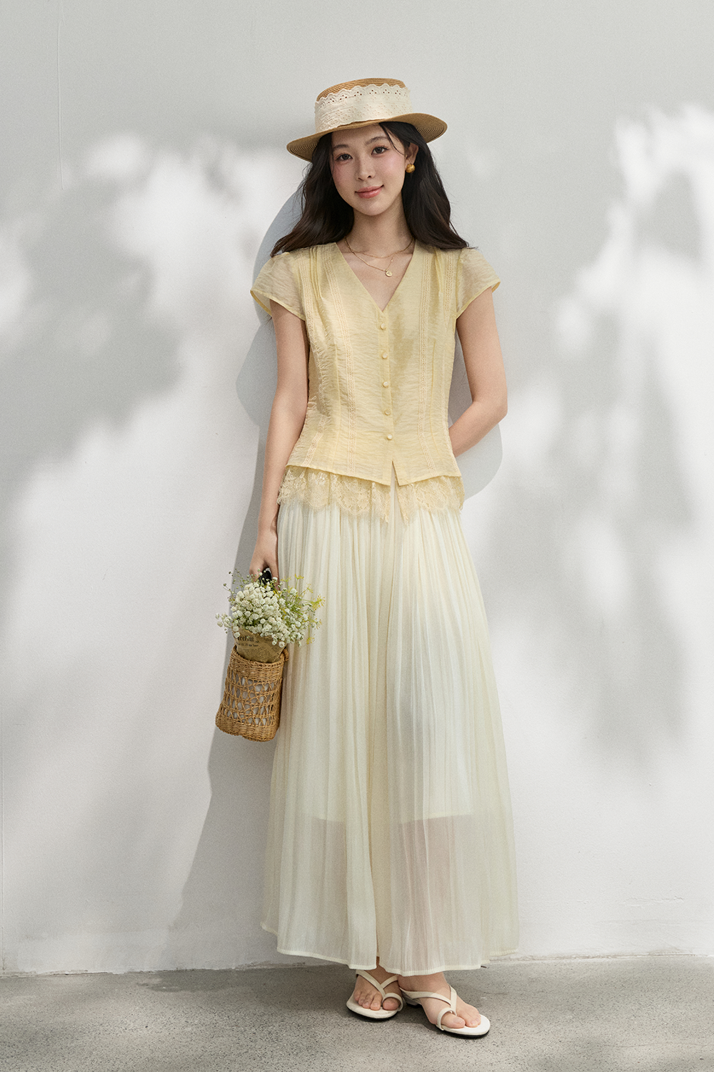 Blouses+Silk Scarf for Women