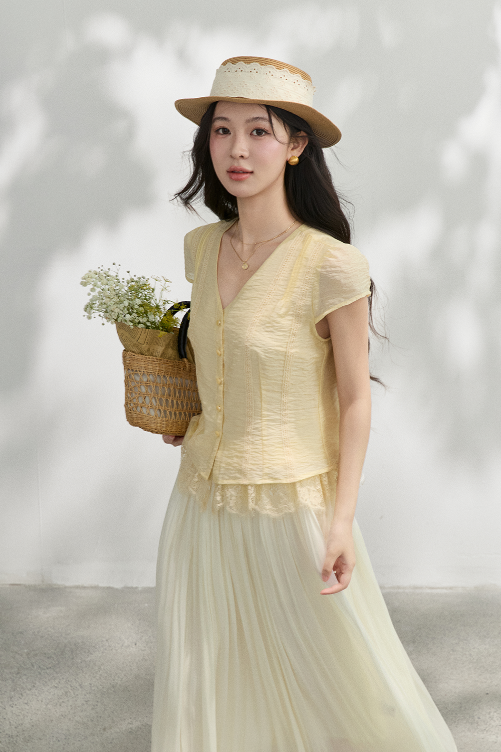 Blouses+Silk Scarf for Women