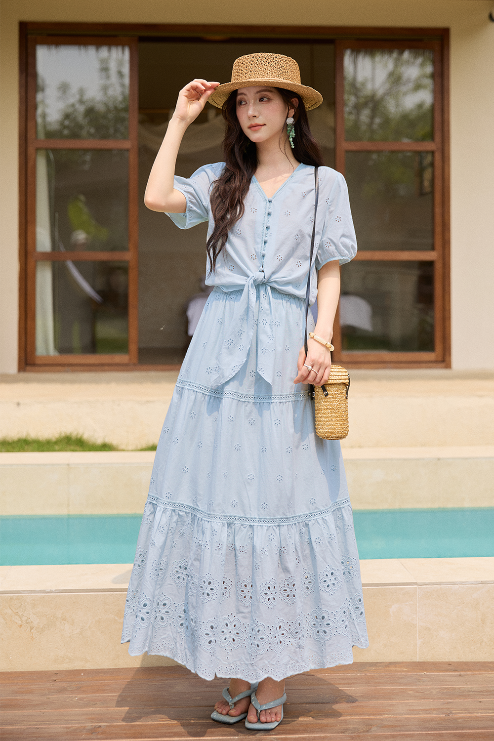 Blouse and Skirt Set