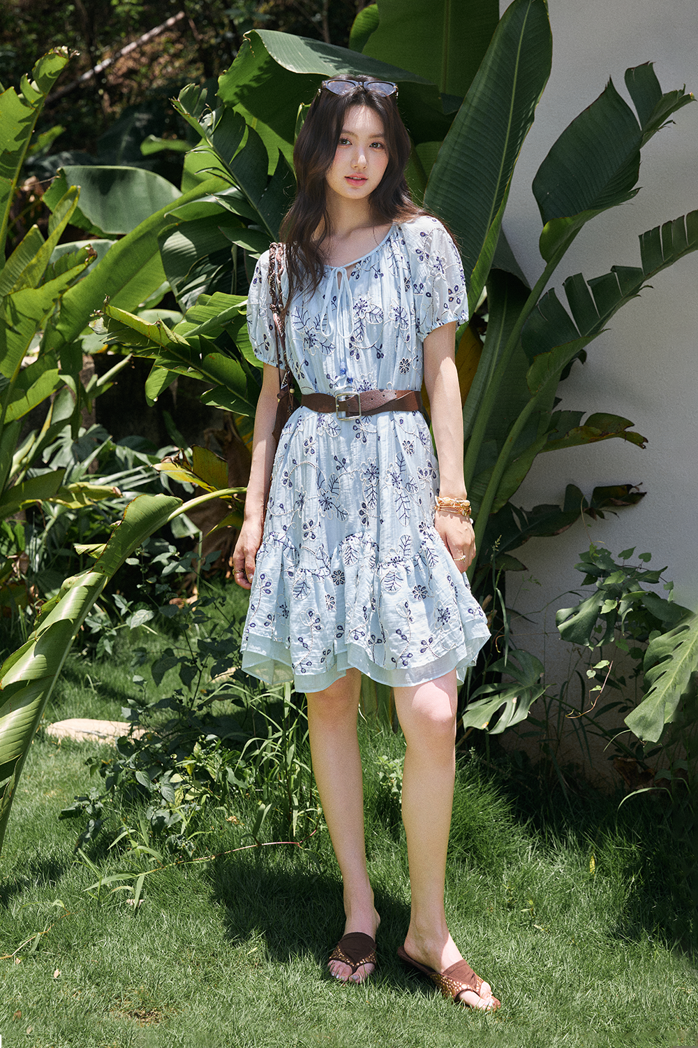 Midi Dress+Belt for Women