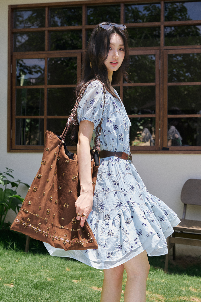 Midi Dress+Belt for Women