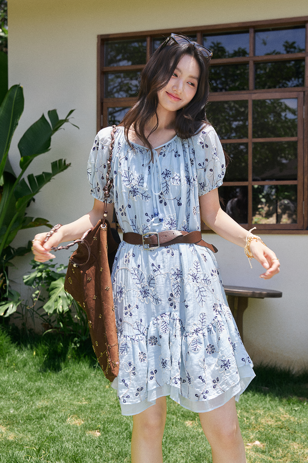 Midi Dress+Belt for Women