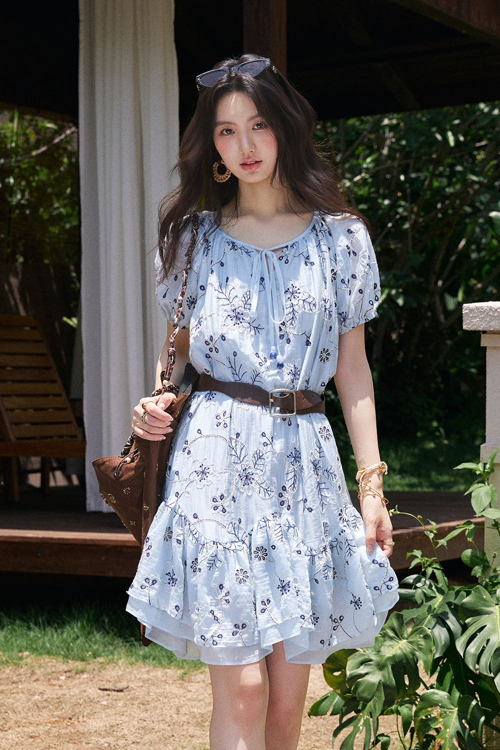 Midi Dress+Belt for Women