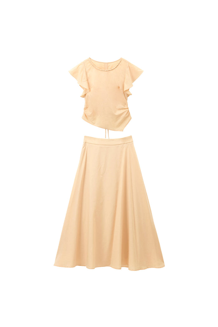 Blouse and Skirt Set+Small Bag