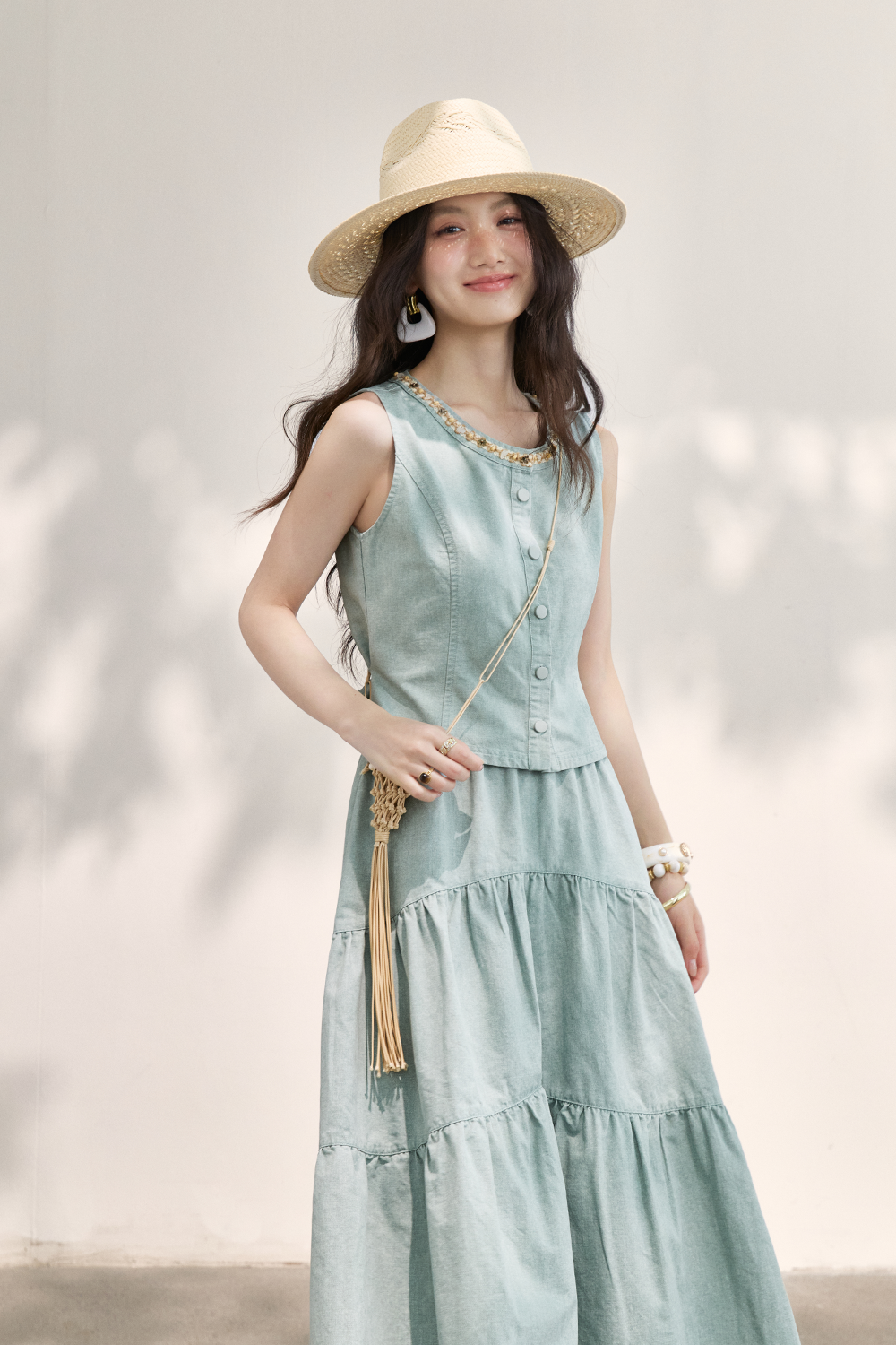Blouse Set and Bag Sold Separately