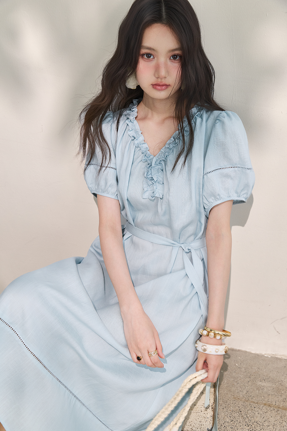 Maxi Dress+Belt for Women