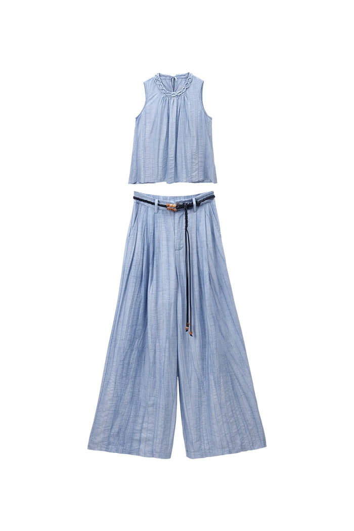 Blouse and Pant Set+Belt
