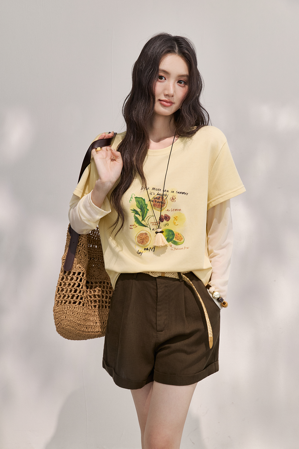 T-shirt+Sunscreen Sleeves for Women
