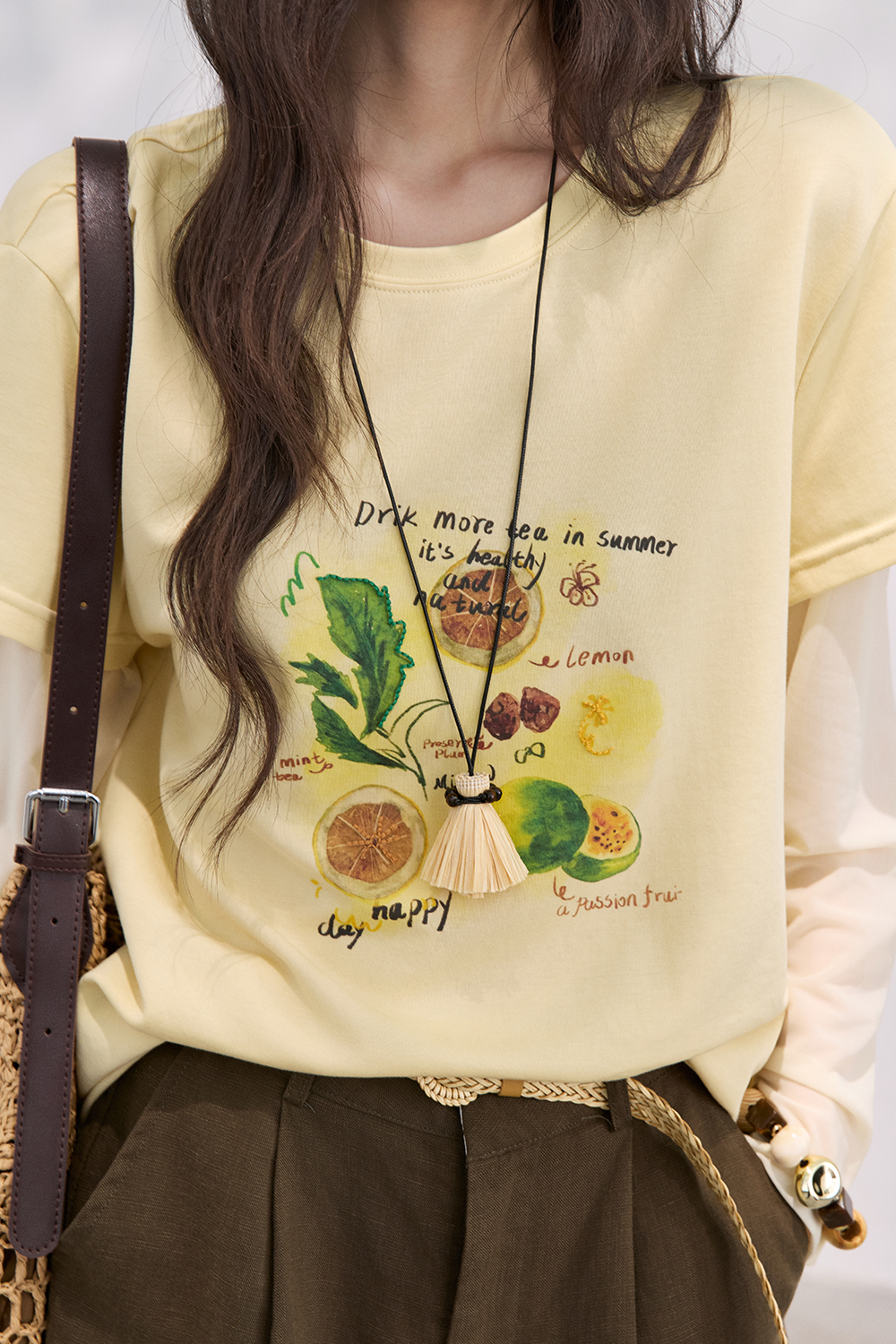 T-shirt+Sunscreen Sleeves for Women