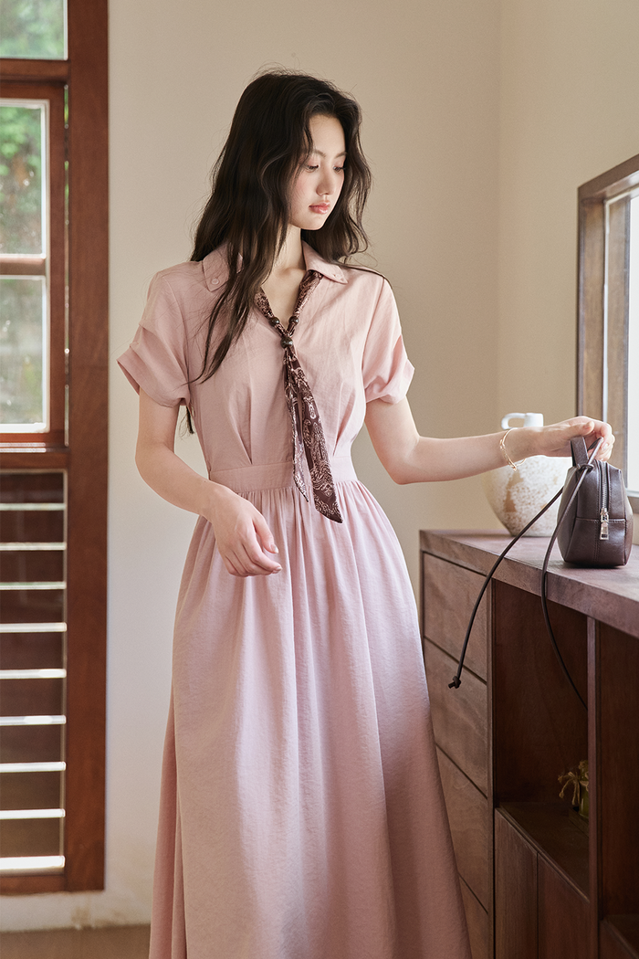 Maxi Dress for Women+Silk Scarf