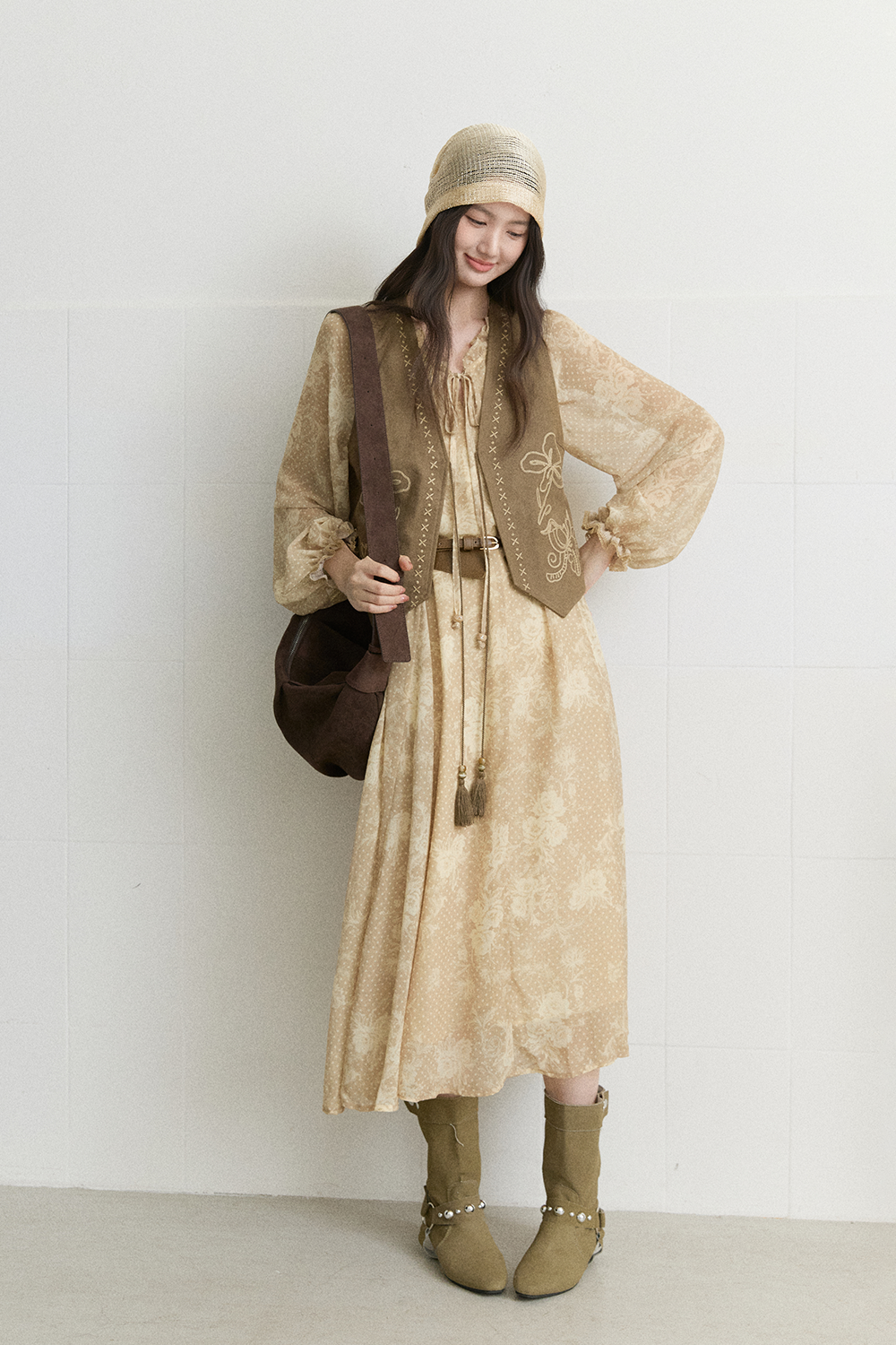 Maxi Dress+ Belt for Women