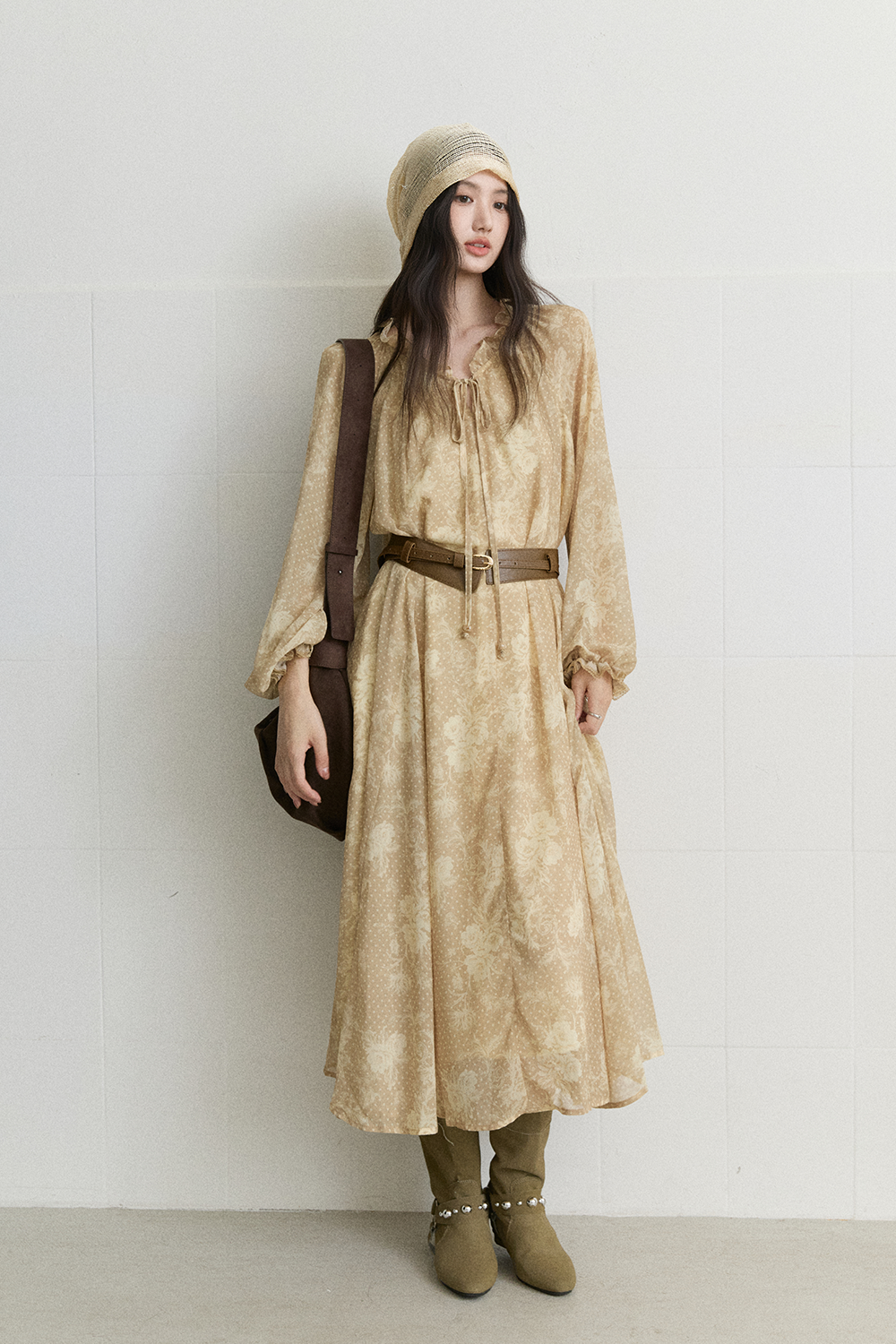 Maxi Dress+ Belt for Women