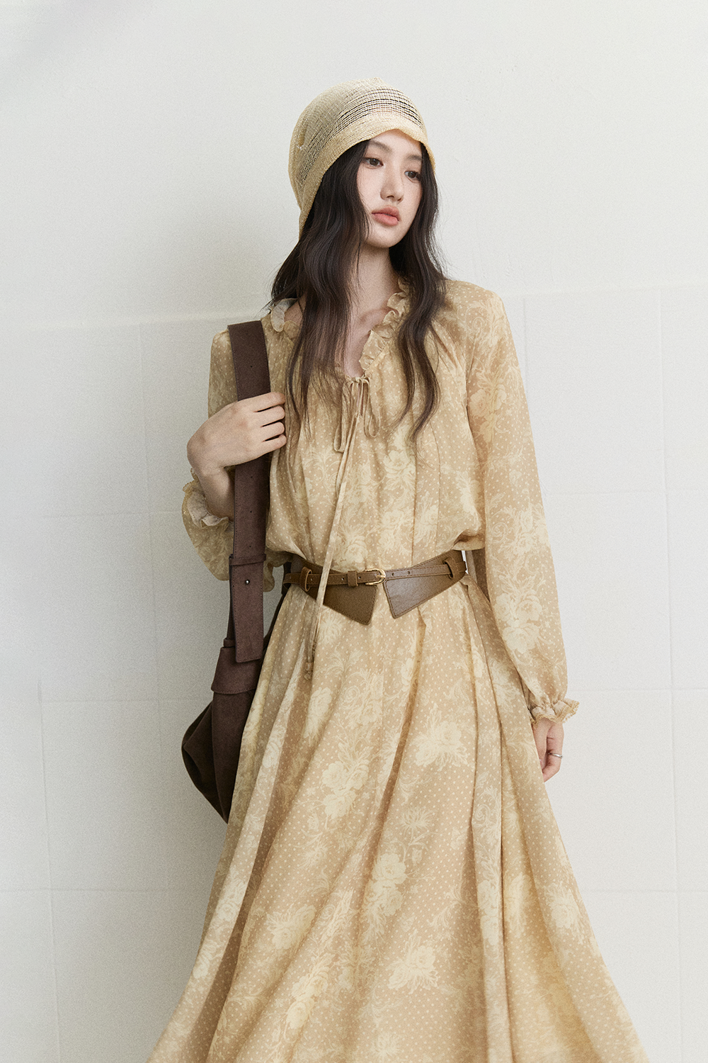 Maxi Dress+ Belt for Women