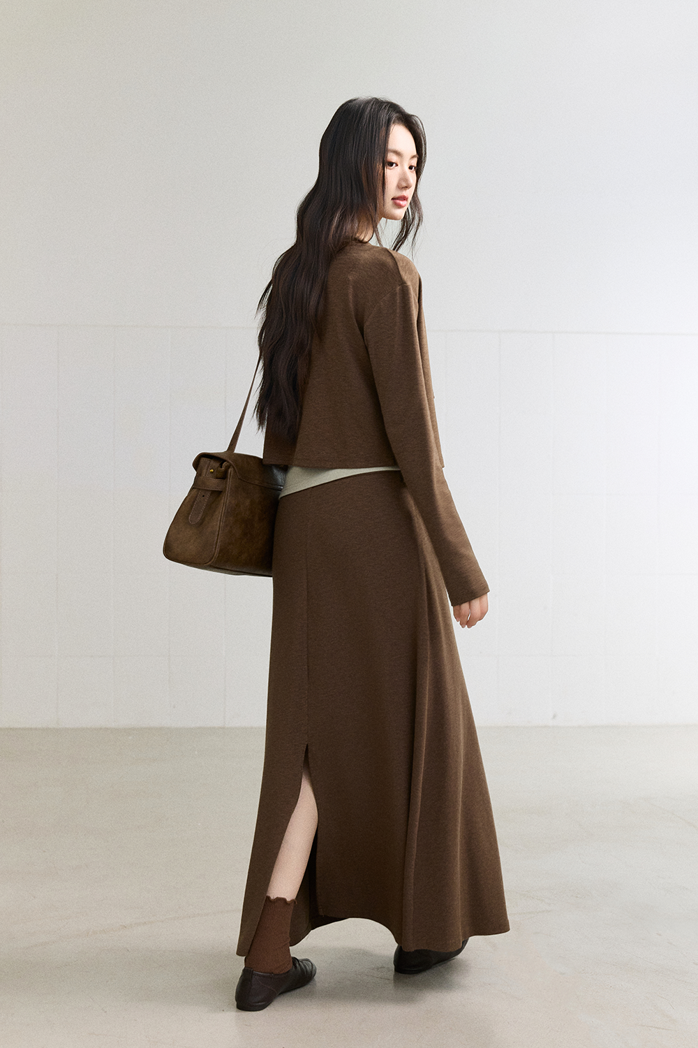 Spaghetti Strap Top + Coat + Skirt Set