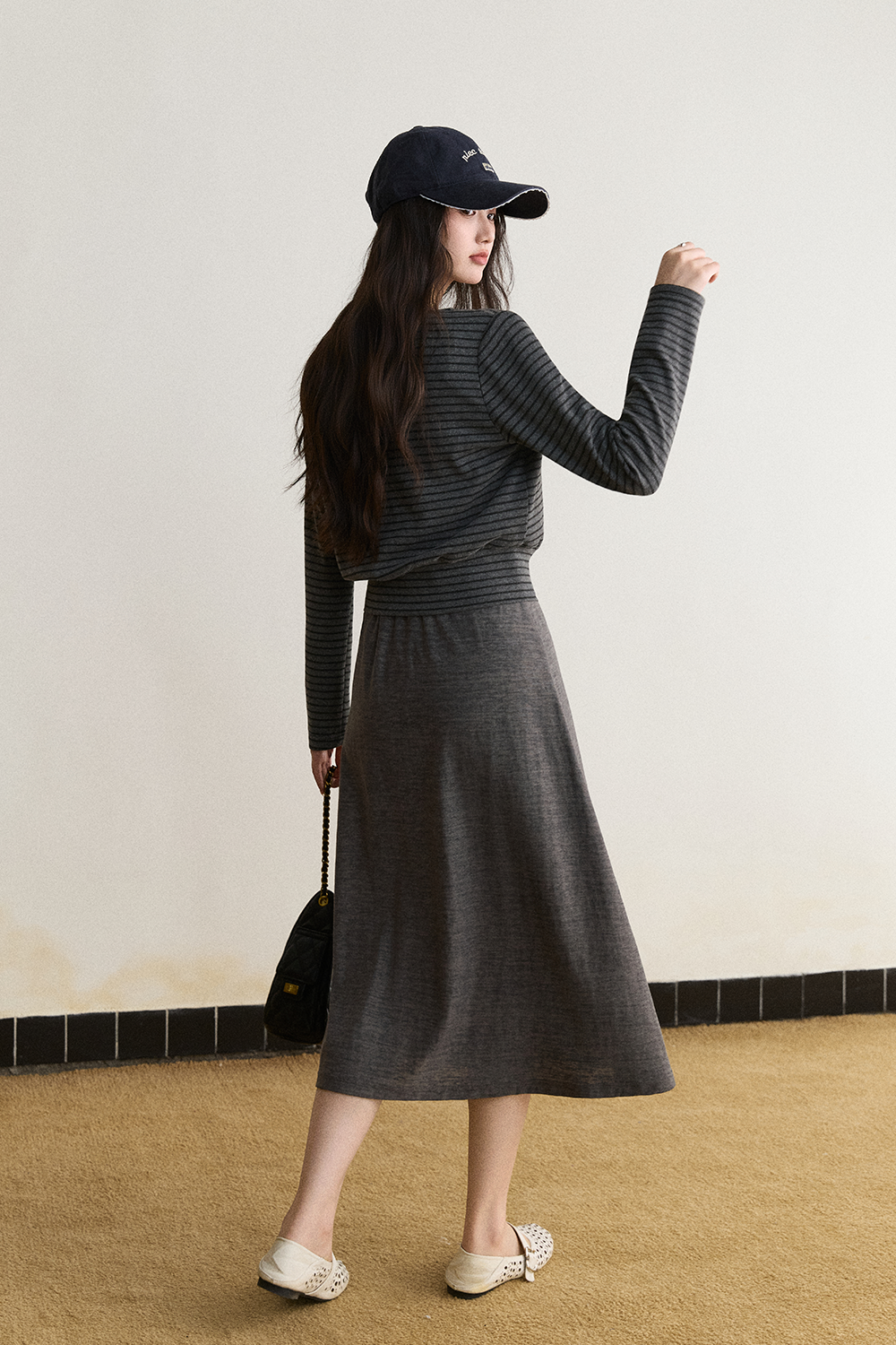 Knit Shirt and Skirt Set