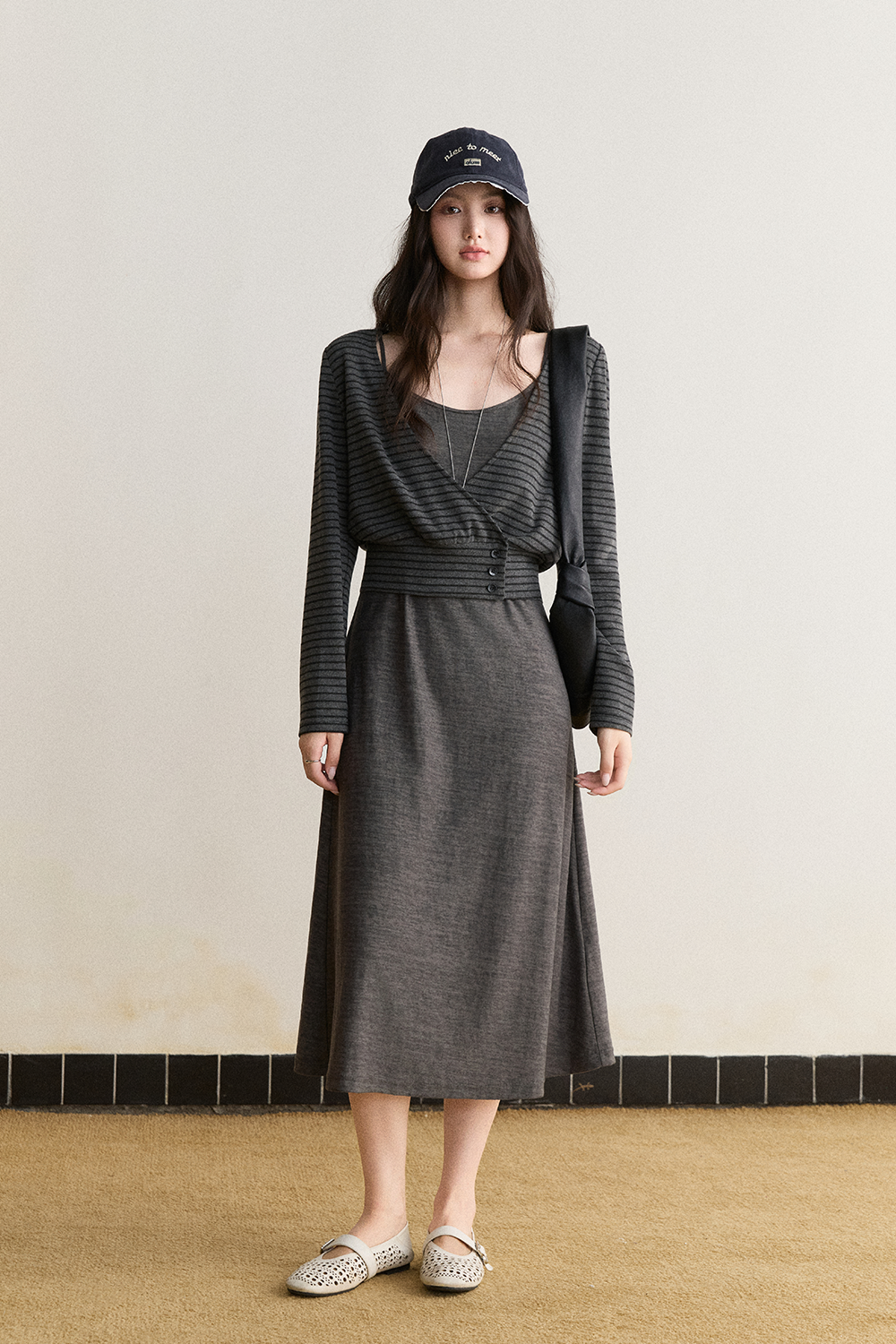 Knit Shirt and Skirt Set