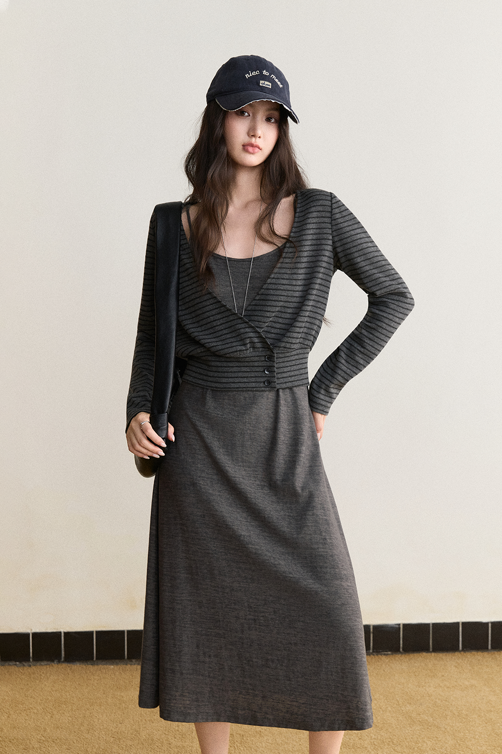 Knit Shirt and Skirt Set