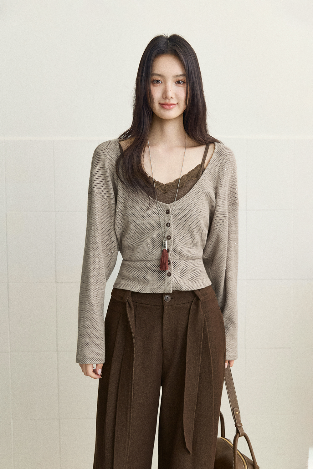 Knit Shirt+Camisole for Women