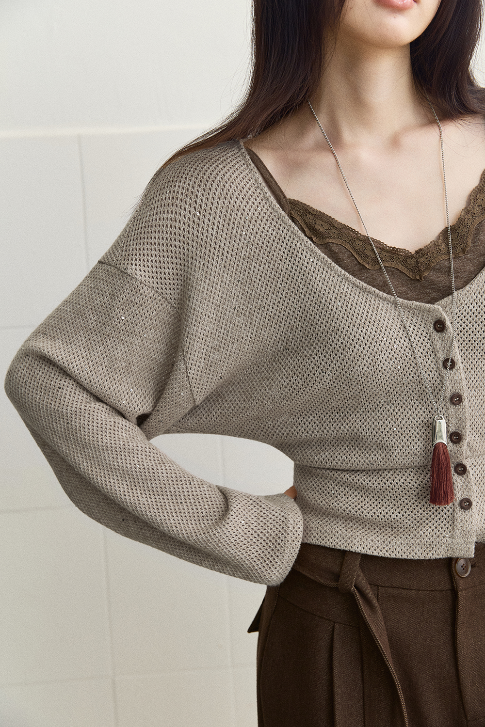 Knit Shirt+Camisole for Women