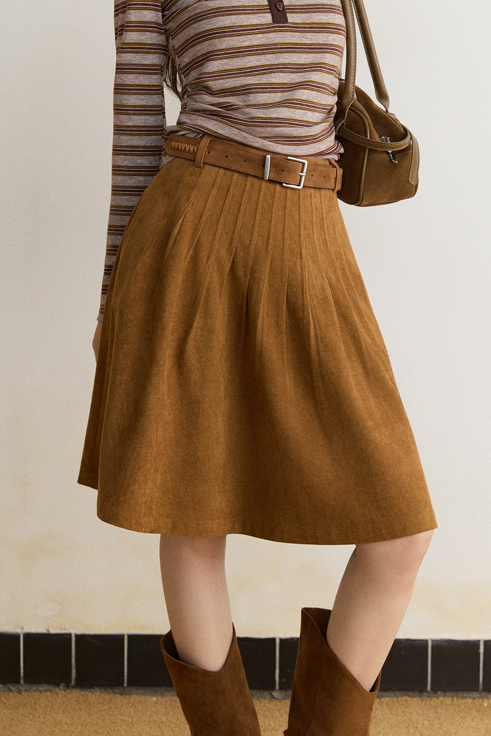 Midi Skirt+Belt for Women