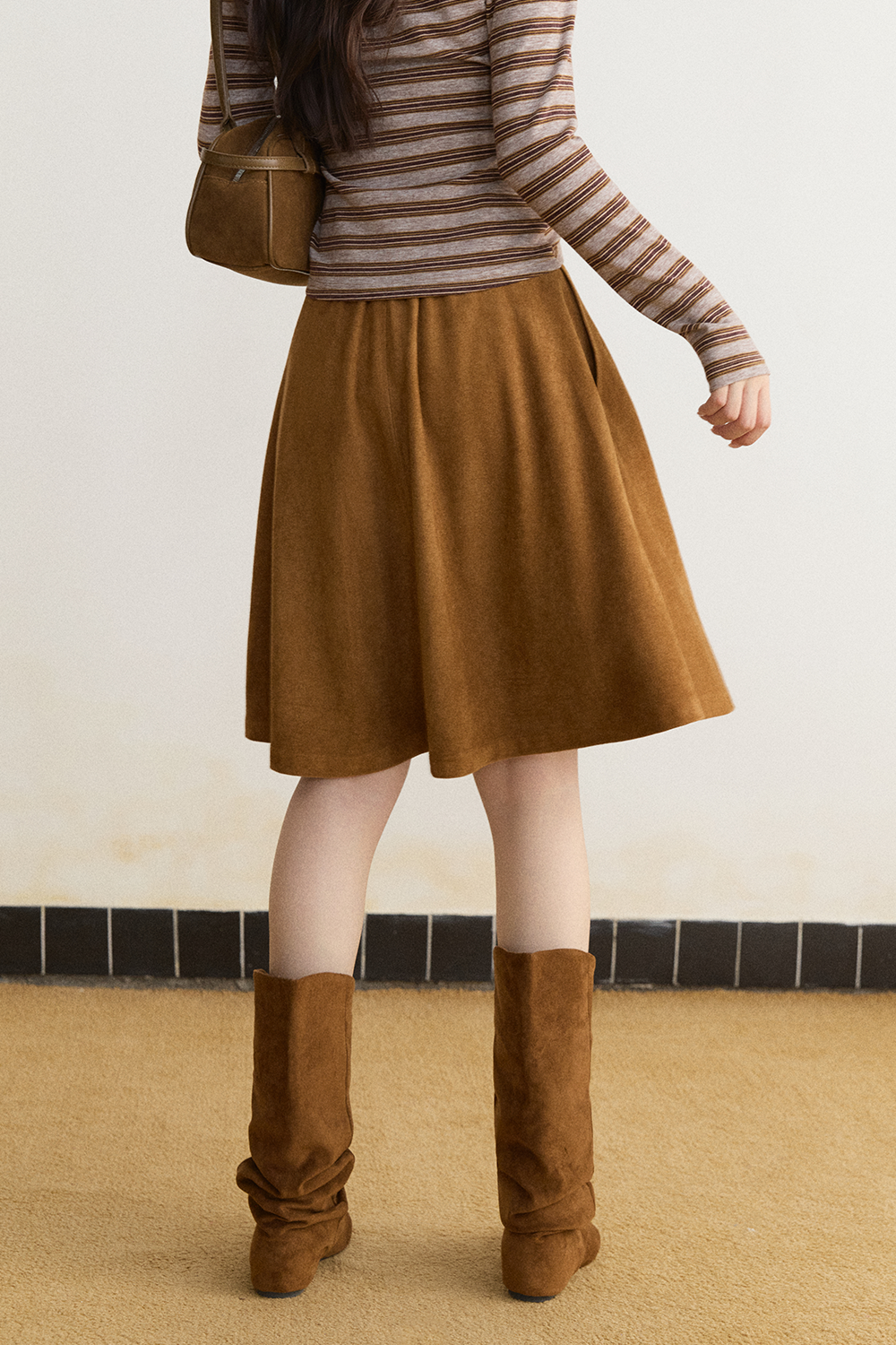 Midi Skirt+Belt for Women