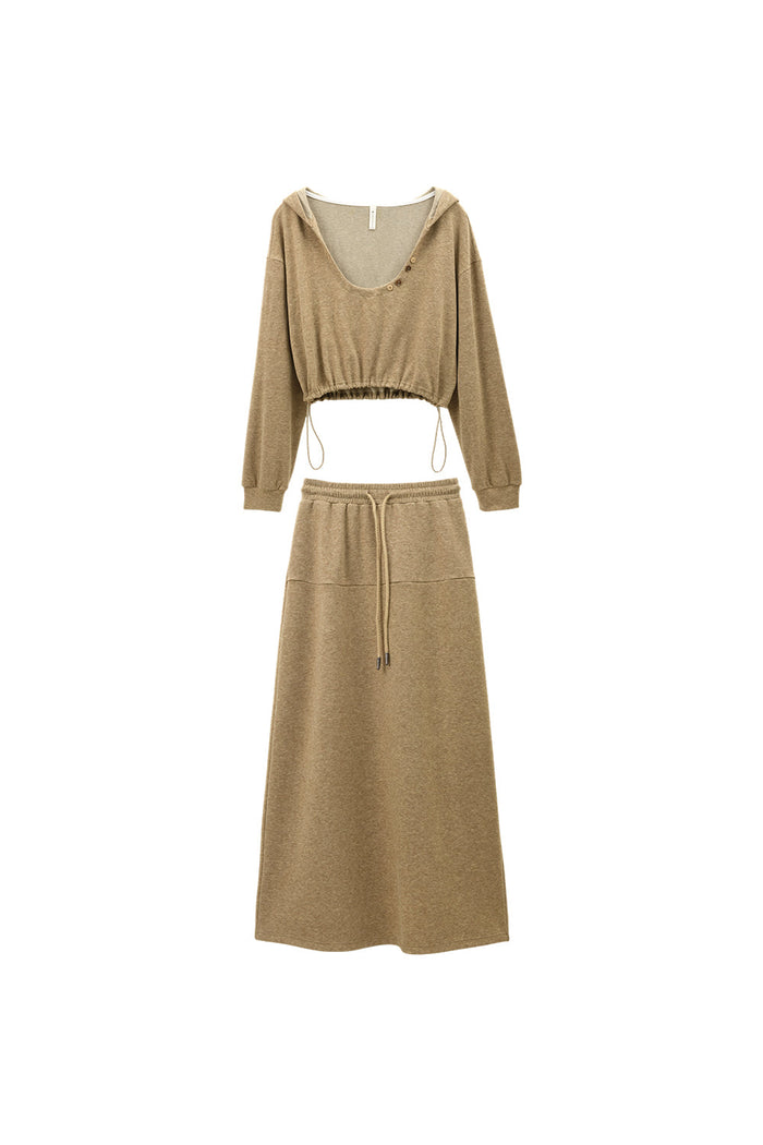 Knit Shirt and Skirt Set