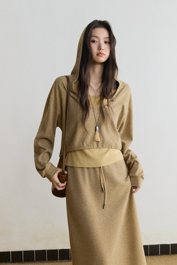 Knit Shirt and Skirt Set