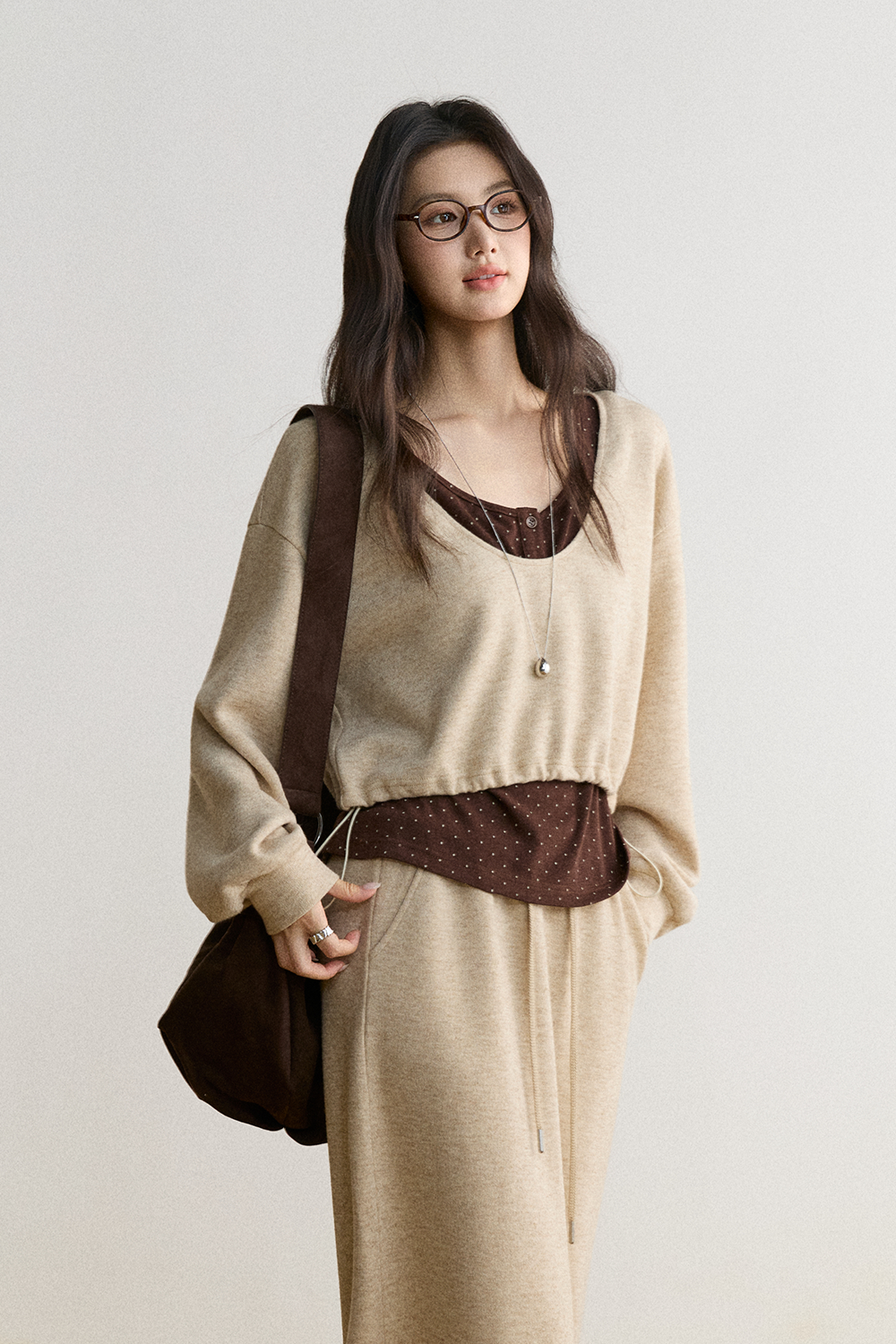 Knit Shirt and Skirt Set