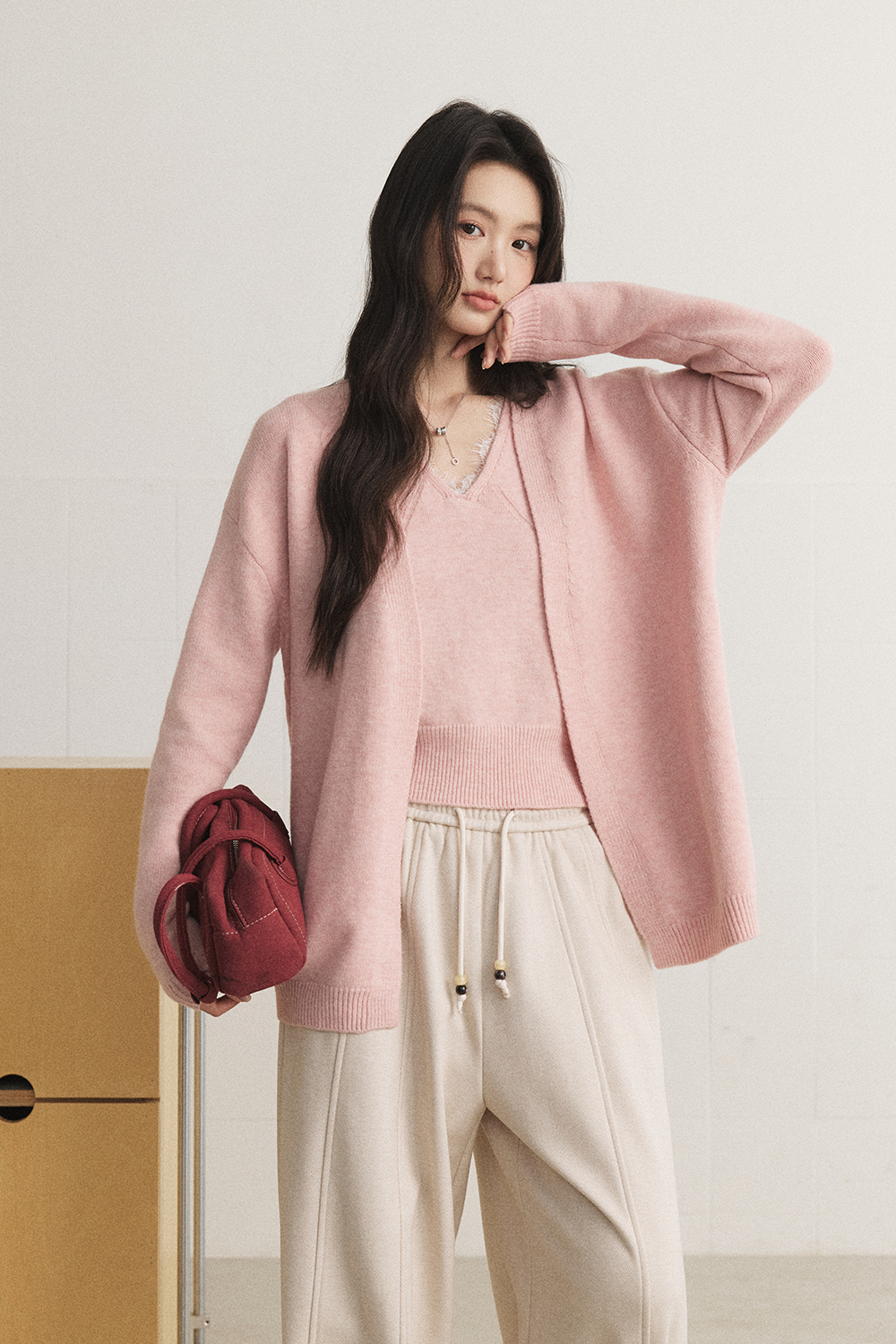Knit Shirt Set for Women
