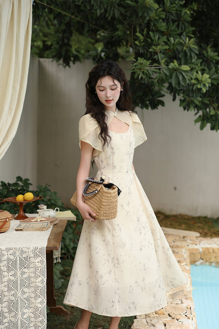 Printing Chiffon Maxi Dress for Women