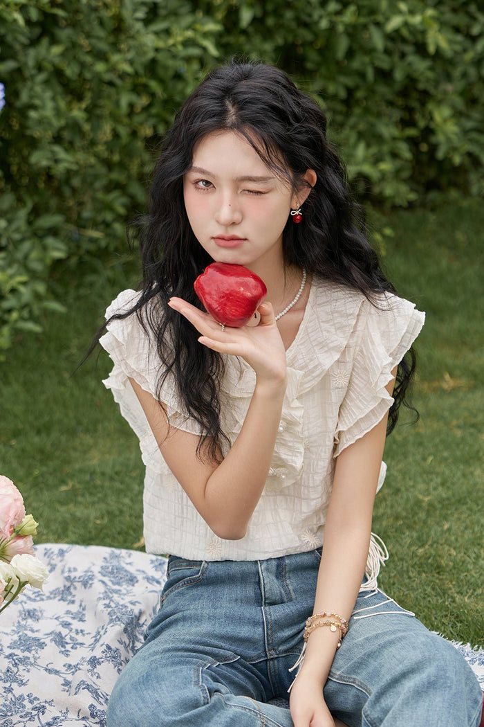 Women's Butterfly Sleeve Blouse