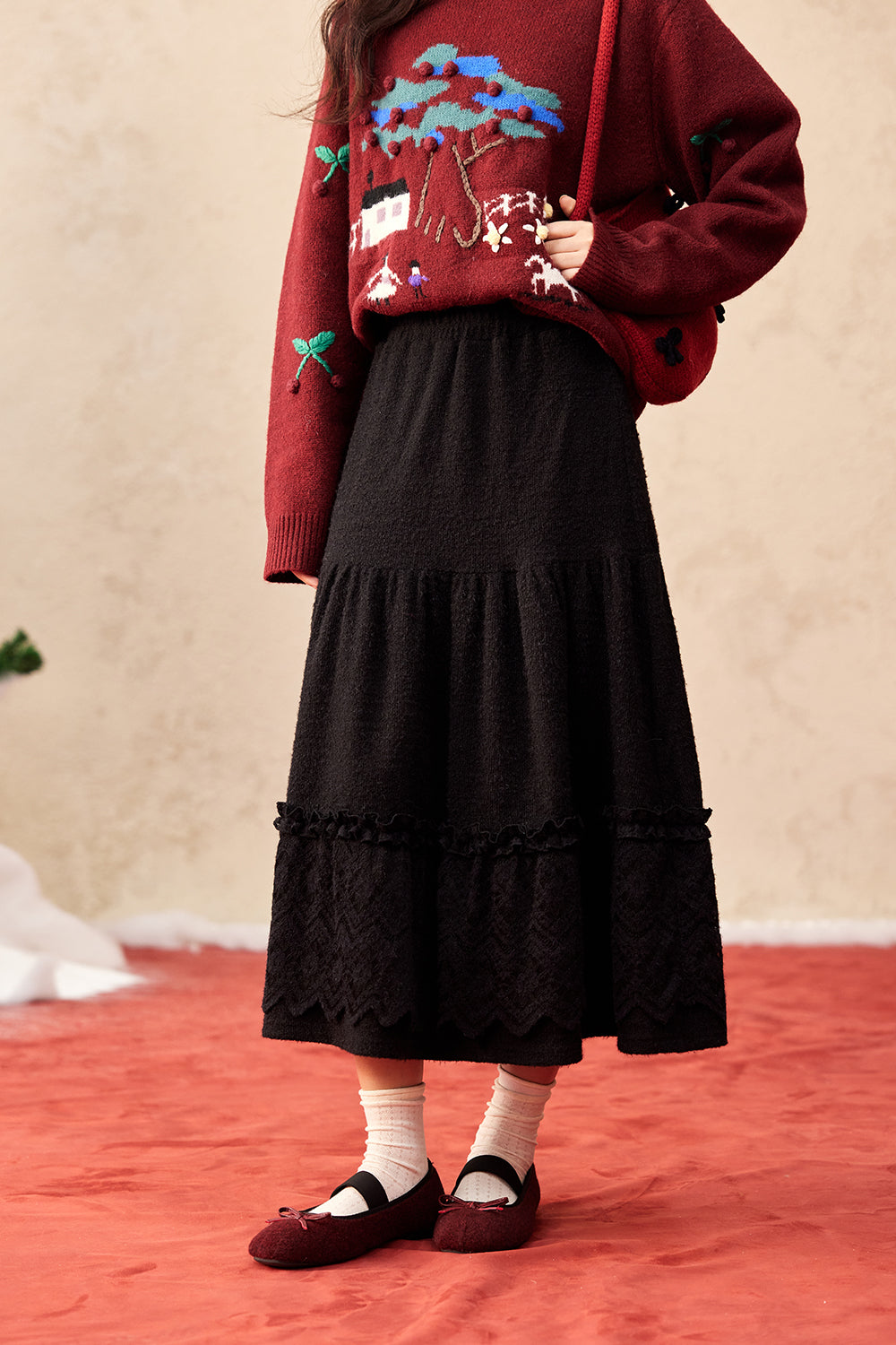 A Line Maxi Skirt for Women