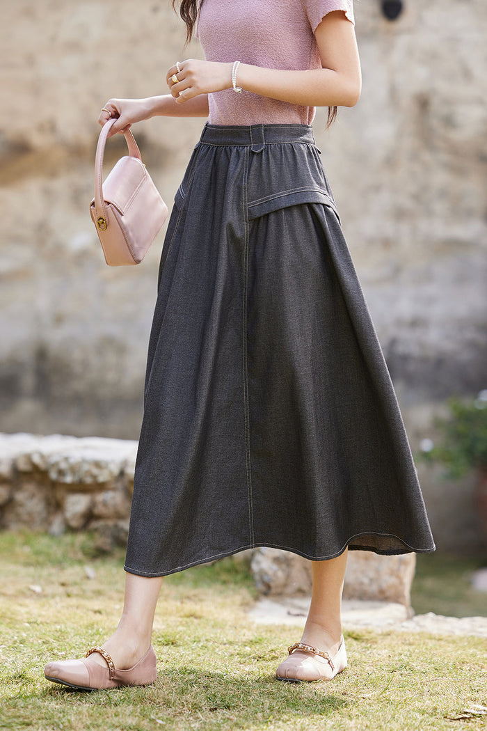 A Line Maxi Skirt for Women
