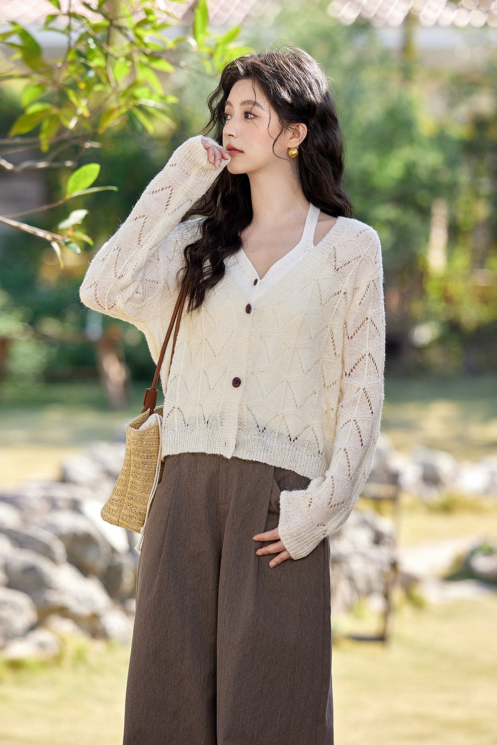 Spaghetti Strap Top and Cardigan Set Separately Sold
