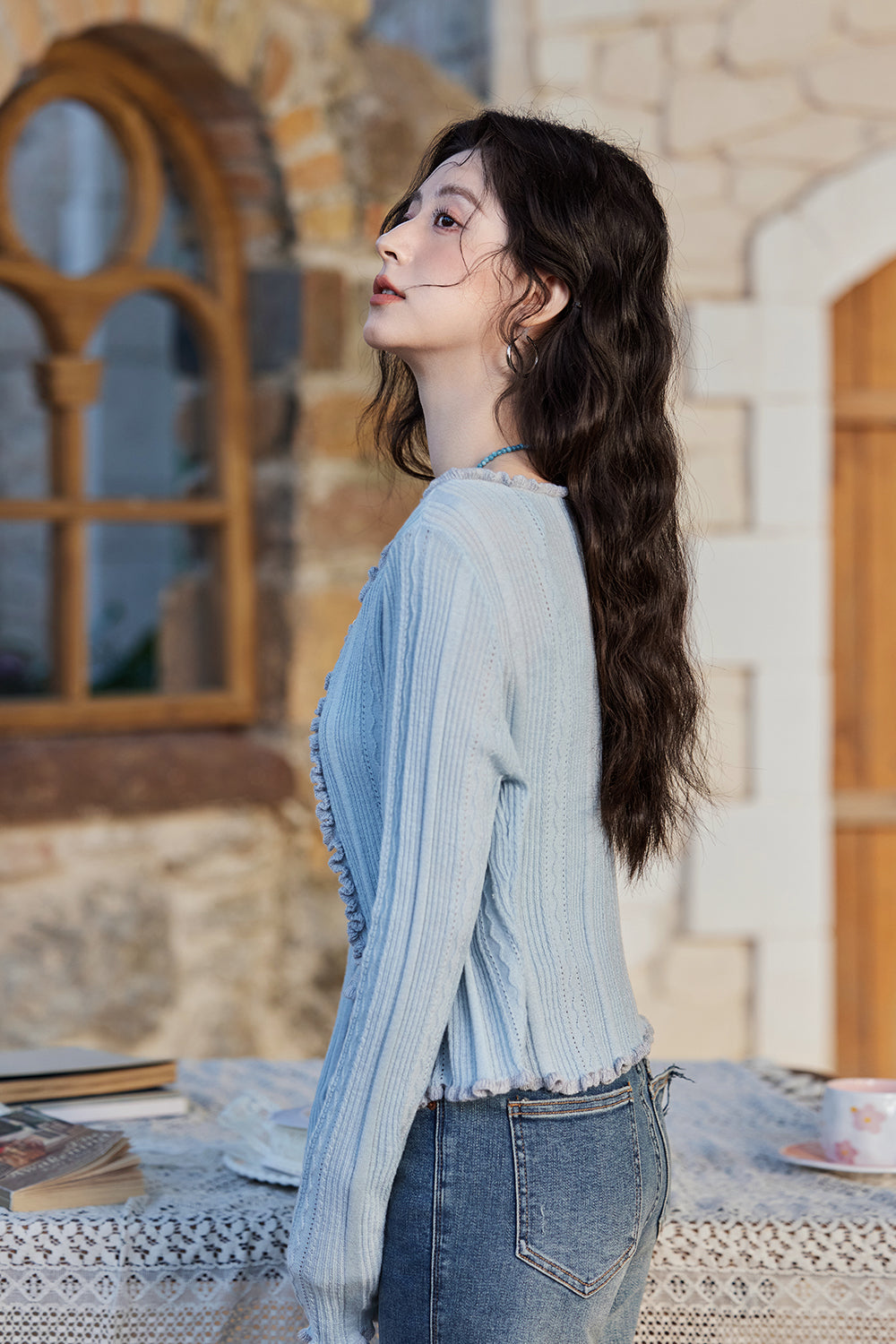 Spaghetti Strap Top and Cardigan Set