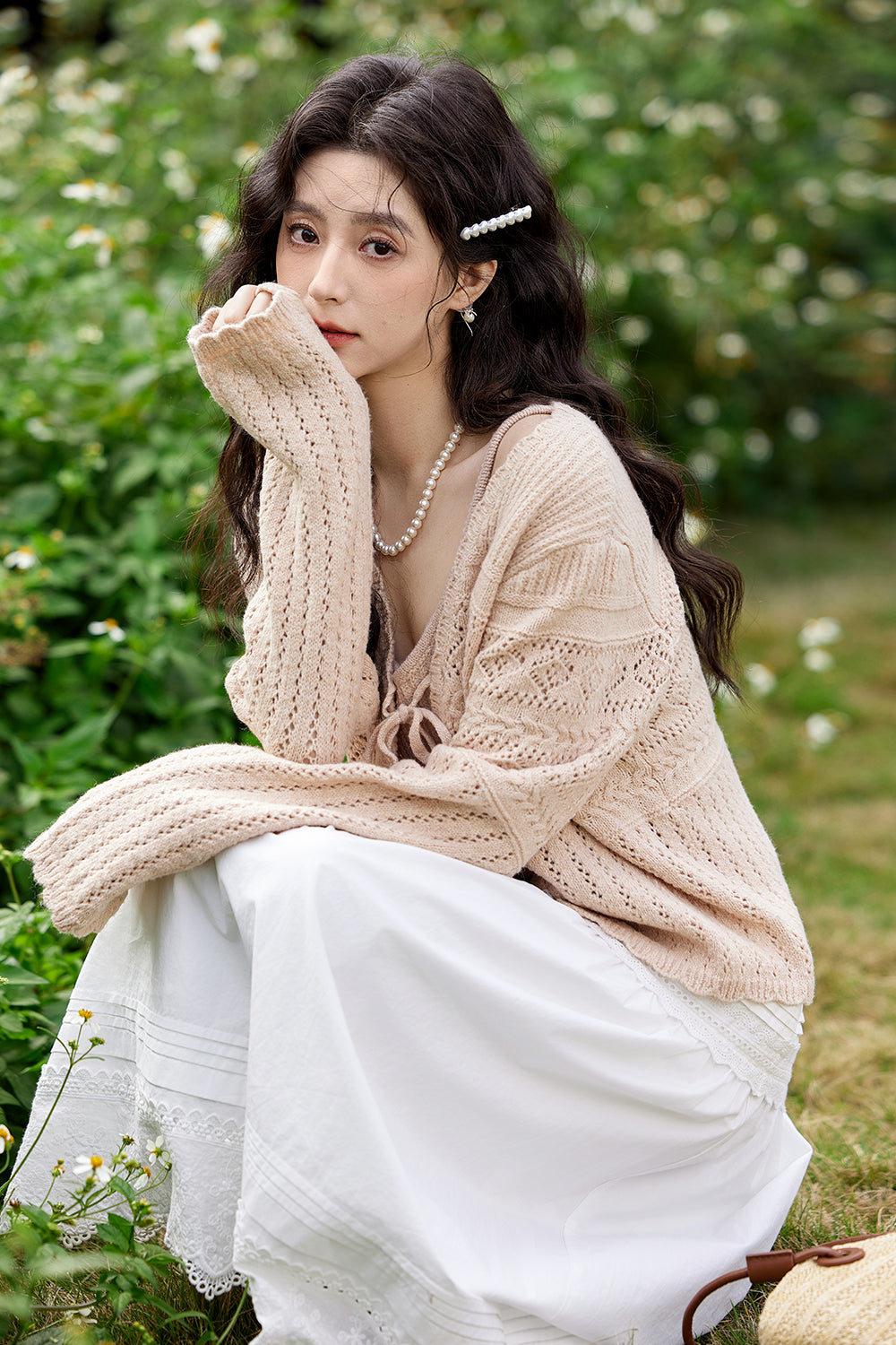 Spaghetti Strap Top and Cardigan Set
